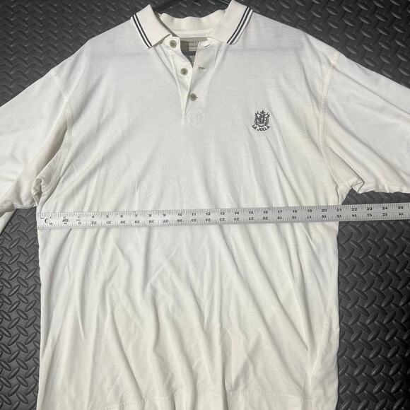 White Cutter and Buck Polo/Golf Shirt La Jolla 100% Pima Cotton Mens Size Large - Picture 6 of 7